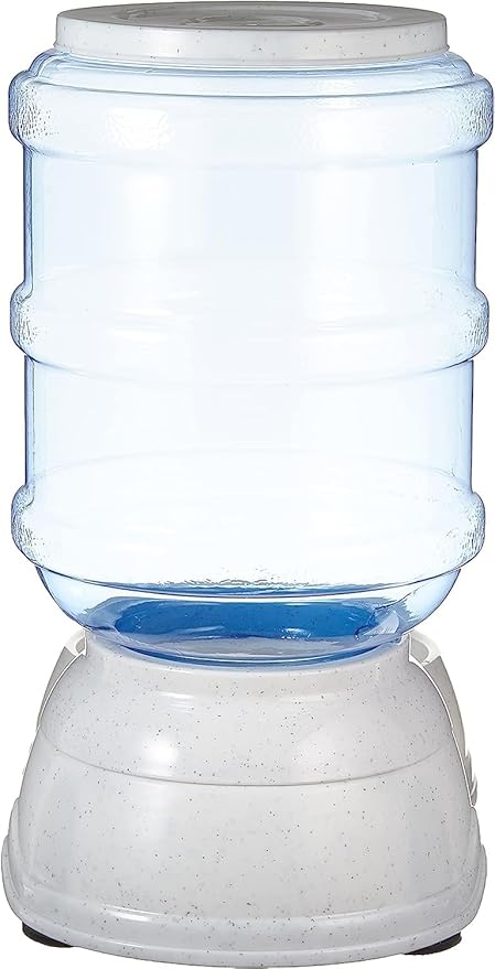 Amazon Basics Gravity Pet Food Feeder for Dogs and Cats, Small, 6-Pound Capacity, Gray-PawvioPets