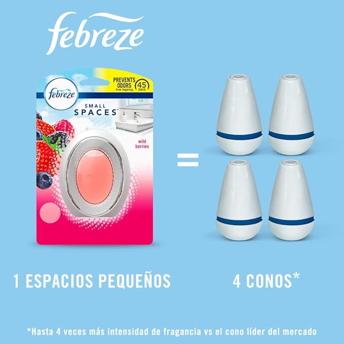 Febreze Small Spaces Air Freshener, Wild Berries, Odor Fighter for Strong Odors (1 Count)-PawvioPets