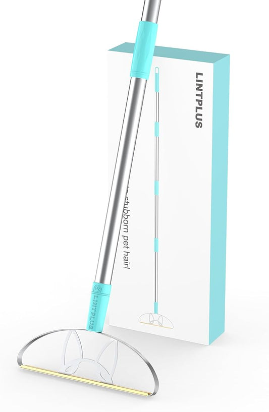 63“Ultra Long Carpet Rake by LINTPLUS-Heavy Duty Carpet Scraper & Pet Hair Remover for Deep Cleaning, Efficient Dog Hair Remover for Carpets,Rugs,Furniture-Durable Carpet Rake for Home Use-PawvioPets