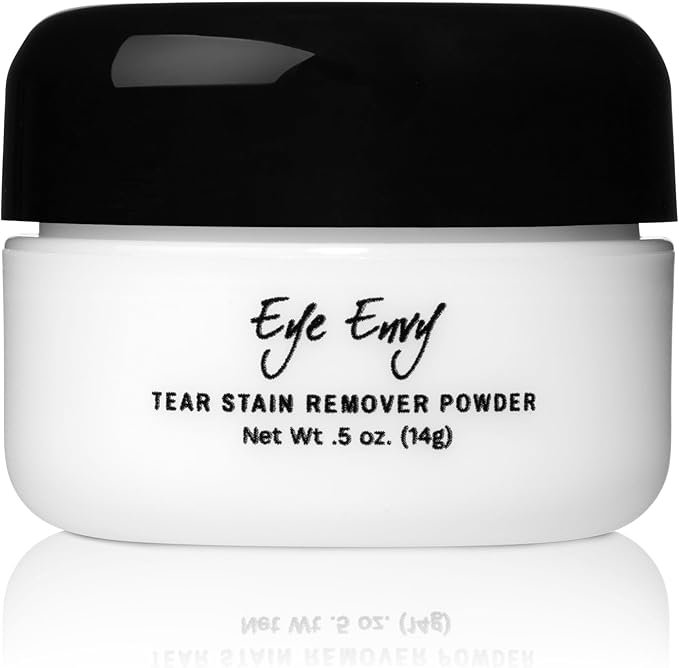 Eye Envy Tear Stain Remover Powder for Dogs and Cats. 100% Natural, Safe. Apply Around Eyes. Absorbs and Repels Tears. Keeps Area Dry. Treats The Cause of Staining. Made in The USA. (.5 oz)-PawvioPets