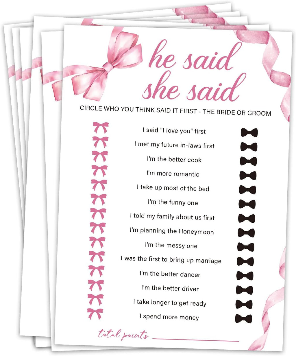 Bridal Shower Games Wedding Shower Games Cards Engagement Party Wedding Game for Reception 30pcs - Rehearsal Dinner Activities Game Card/HL 003