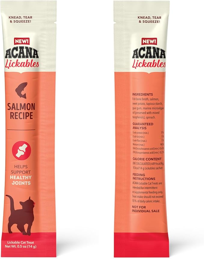 ACANA Lickables Cat Treats Salmon Recipe .5oz Tubes (5 Count)-PawvioPets