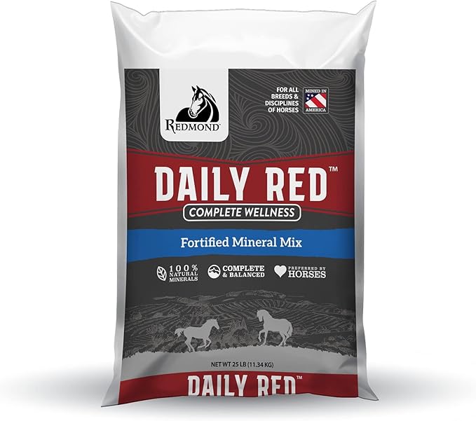 Daily Red Complete Wellness, Fortified Mineral Mix Supplement for Horses, 25lb Refill Bag-PawvioPets