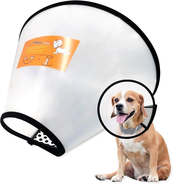 Adjustable Dog Cone Collar After Surgery Soft Cone of Shame Alternatives for Dog Cat Puppy Plastic Elizabethan Collar for Dogs from Licking Biting Scratching Wounds(XXL,Neck:13.8-15.7in)-PawvioPets