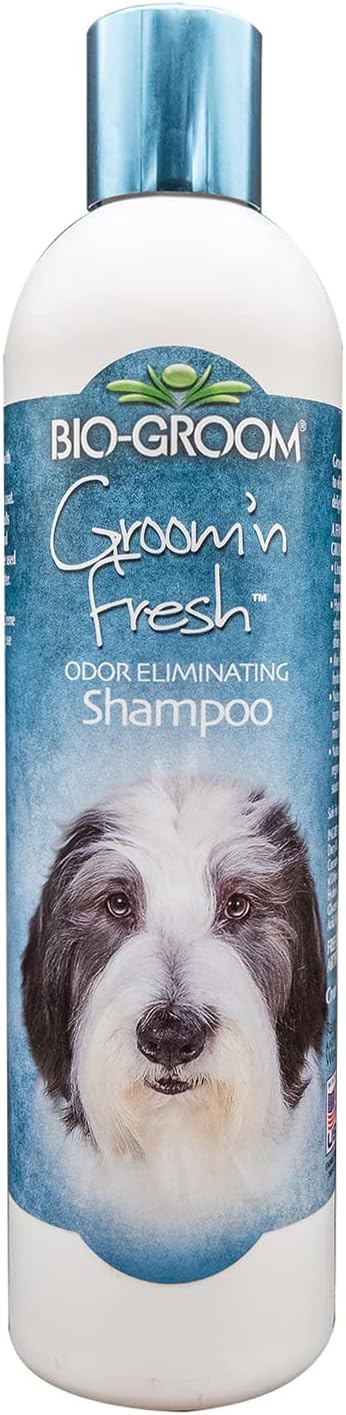 Bio-Groom Groom'n Fresh Dog Shampoo – Odor Eliminating, Dog Bathing Supplies, Puppy Wash, Cat & Dog Grooming Supplies, Cruelty-Free, Made in USA, Dog Products – 12 fl oz 1-Pack-PawvioPets