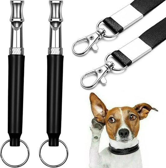 Dog Whistle - Stop Barking Neighbors Dog, Ultra-Wide Frequency Ultrasonic Silent Dog Whistle for Dog, 2 Pack Professional Recall Dog Training Whistles-PawvioPets