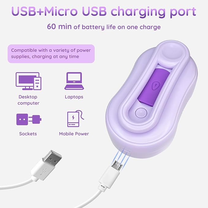 GKZ Cat Steam Brush, 3 in 1 Pet Comb for Massage, Cleaning, Shedding and Combing, Electric Mist to Prevent Flyaways for Home, Dogs and Cat Lovers - Purple-PawvioPets