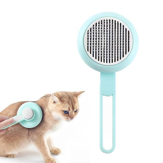 Cat Hair Brush, Cat Brush for Shedding, Suitable for Long and Short Haired Cats and Dog, Green-PawvioPets