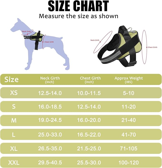 Bolux Dog Harness, No-Pull Reflective Dog Vest, Breathable Adjustable Pet Harness with Handle for Outdoor Walking - No More Pulling, Tugging or Choking-PawvioPets