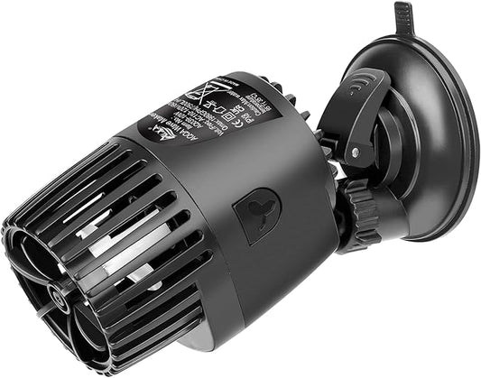 AQQA Aquarium Wave Maker,3W/5W/10W/15W Suction Cup Fish Tank Single Powerhead Pump，110V/60Hz Ultra Quiet Submersible Circulation Pump,360°Adjustable For Freshwater Saltwater Black-PawvioPets