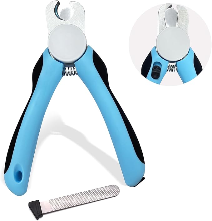 Cat & Dog Nail Clipper and Trimmer with Safety Guard, Avoid Over Cutting Toenail, Equipped with Nail File - Professional Grooming Tool for Pets-PawvioPets