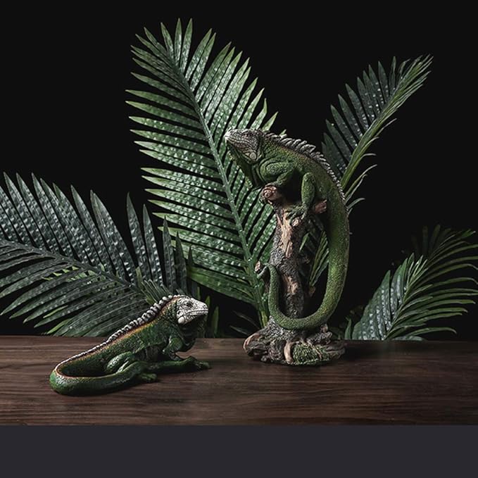 14 Inch Lizard Statue Resin Sculpture Decor Figurines for Home Decor Accents, Living Room Bedroom Office Decoration - Animal Sculptures Collection for Lizard Lovers-PawvioPets
