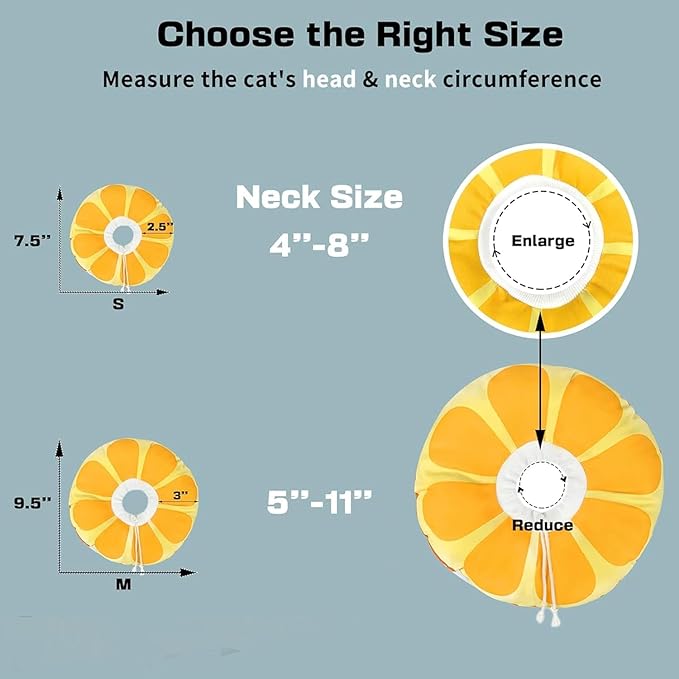 Cat Cone Collar Soft Kitten Donut, Cat Cones to Stop Licking After Surgery and Scratching, Waterproof Elizabethan e Collar for Cats After Neuter, Adjustable Comfy Neck Cone Pillow for Kitty-PawvioPets