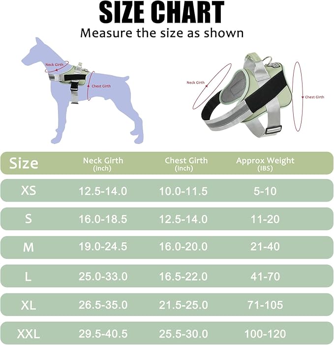 Bolux Dog Harness, No-Pull Reflective Dog Vest, Breathable Adjustable Pet Harness with Handle for Outdoor Walking - No More Pulling, Tugging or Choking-PawvioPets