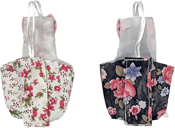 2 PCS Bird Diapers Flight Suite with Waterproof Inner Layer Pink&Balck Urine Wet Suit for Other Small Birds-PawvioPets