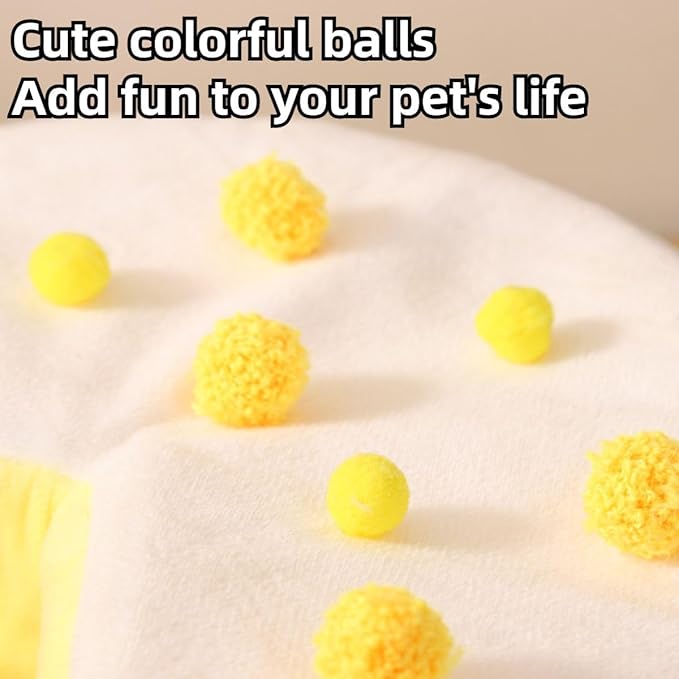 Cozy Cake Hamster House - Soft Plush Hideout & Tunnel Bed for Guinea Pigs, Syrian Hamsters, and Small Animals - Adorable, Warm & Washable Hideaway for All Seasons, Perfect Cage Accessory-PawvioPets