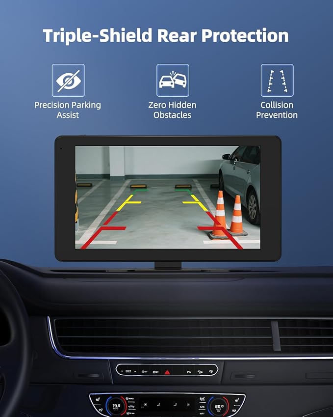 4 Channel 1080p HD Backup Camera System with 10.2" Touchscreen Monitor, DVR Recording/Playback, Bluetooth, FM Radio & Media Player for Trucks, Semis, RVs, Trailers, Vans, SUVs, Cars-PawvioPets