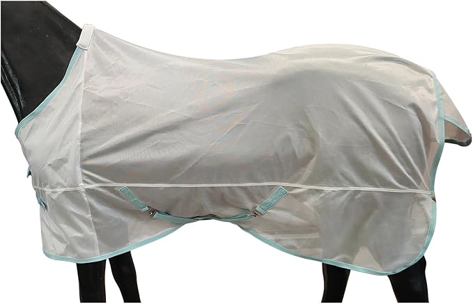 BARN & STABLE Breathable and Tear-Resistant Horse Fly Sheet with UV Protection Equine Summer Sheet Horse Fly Blanket with Removable Web Leg Straps-PawvioPets