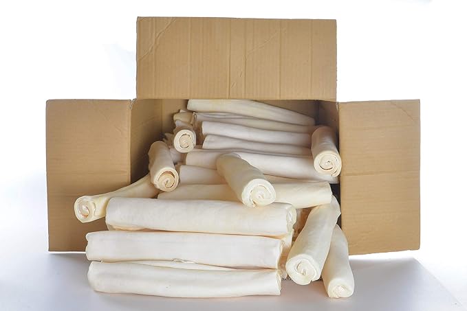 Brazilian Pet Premium Retriever Rolls 10-11 inches (10 Pack),100% Natural Dog Treat Chew. No Artificial Preservatives-PawvioPets