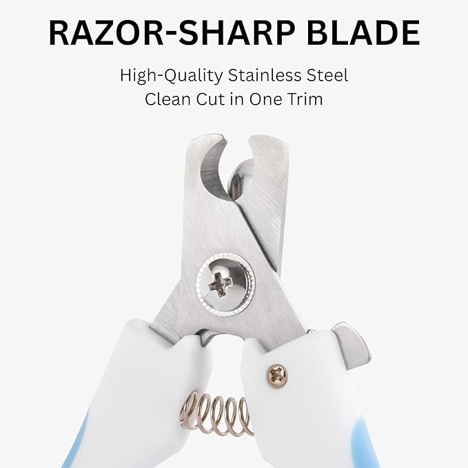 AIXINPET Dog & Cat Nail Clippers and Trimmers - with Free Nail File, Protective Guard to Avoid Over Cutting, Extra Sharp Blade - Suitable for Small to Large Dogs & Cats, Birds and Rabbits (Large)-PawvioPets