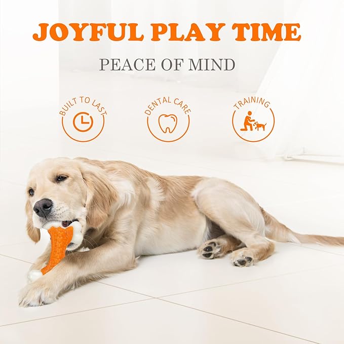 Dog Toys 2 Pack, Dog Toys for Aggressive Chewers Large Breed, Aggressive Chew Toys for Large Dogs (2 Pack)-PawvioPets