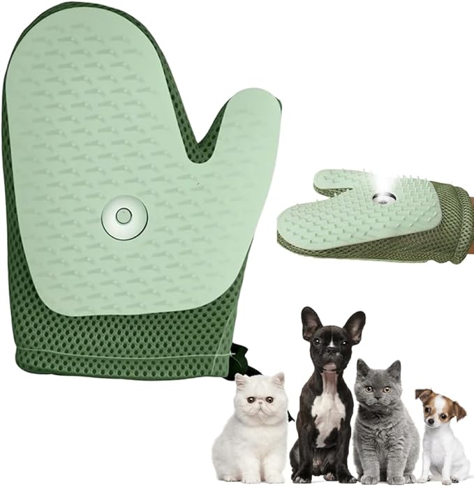 2025 New Pet Hair Removal Glove, Upgrade Electrostatic Pet Grooming Gloves for Cats and Dogs, Efficient Cat Gloves-PawvioPets
