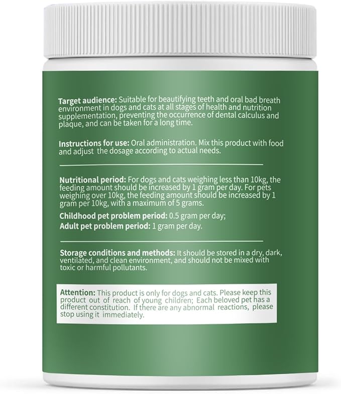 Dog Dental Powder, 6 oz, Dog Teeth Cleaning Powder & Cat Breath Freshener, Plaque Off Pet Tooth Cleaning - Combating Dental Plaque, Tartar Cleaning and Removal, Fighting Bad Breath, Oral Care-PawvioPets