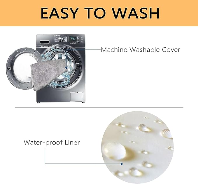 EMPSIGN Stylish Dog Bed Mat Dog Crate Pad Mattress Reversible (Cool & Warm), Water Proof Linings, Removable Machine Washable Cover, Firm Support Pet Crate Bed for Small to XX-Large Dogs, Grey-PawvioPets