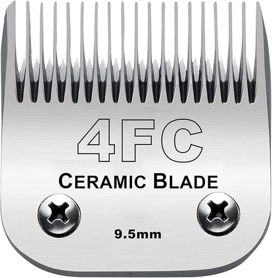 Audoc 4FC Blade Detachable Pet Clipper Replacement Blades, Ceramic and Stainless Steel, Compatible with Andis, Oster, and Wahl Clippers-PawvioPets