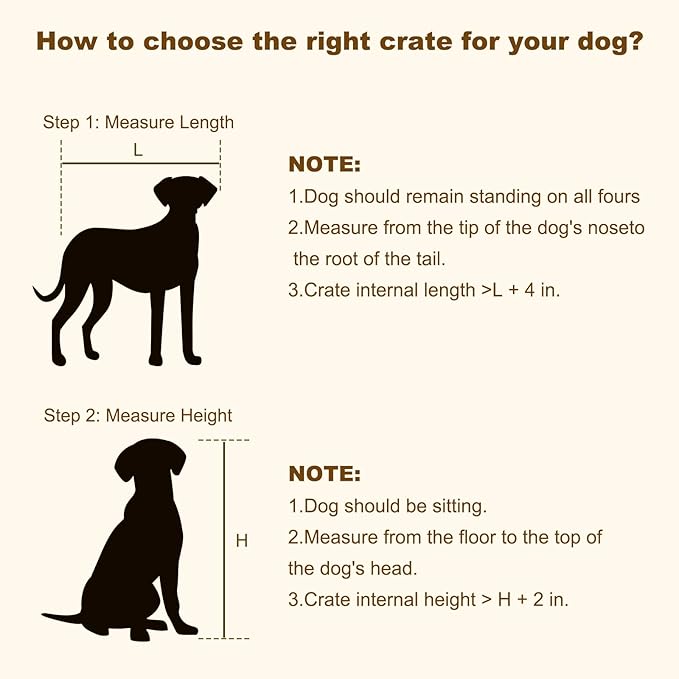 EasyCom Heavy Duty Dog Kennel Indoor with Name Tag, XL Dog Crate Furniturefor Large and Medium Dogs, Double-Doors Sturdy Dog Cage for Anxiety Dog, Decorate House as TV Stand, End Table, Bedside Table-PawvioPets