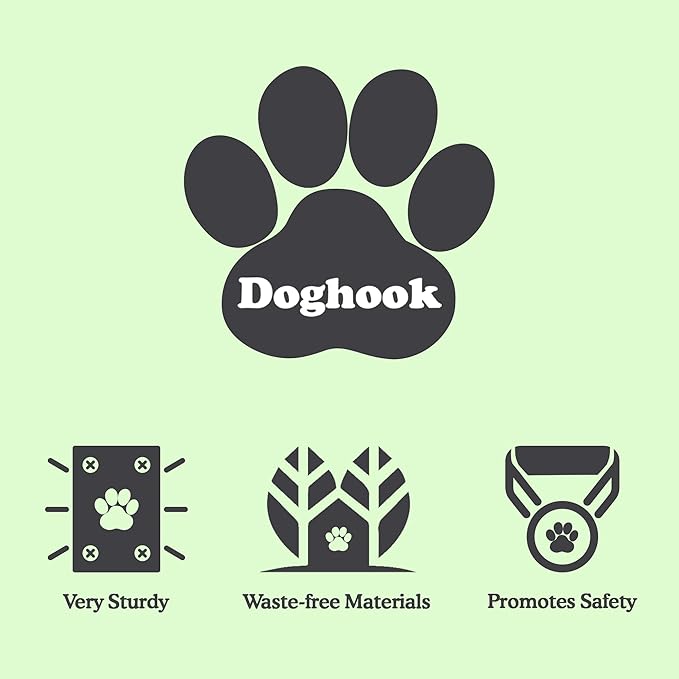 Canine Hitch- Secure Dog Leash Parking Mounted Indoor – Outdoor Wall Hook - Tie Out Stainless Steel Practical Lead Management for Home & Business, Ultimate Strength 6 Packs-PawvioPets