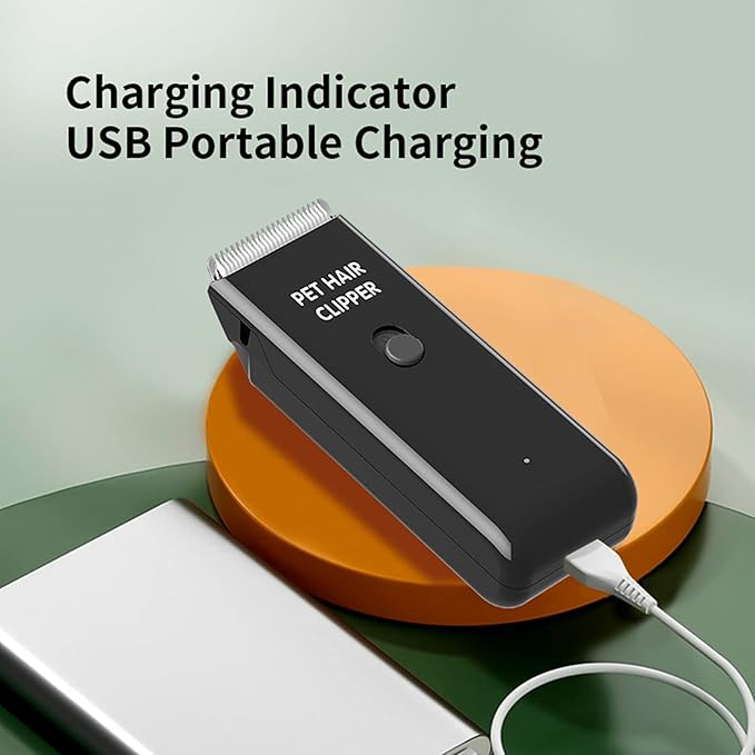 Dog Cat Home Hair Waterproof Clipper Portable Electric USB Rechargeable Pet Grooming Tools Low Noise Shaver Cordless Trimmer for Small and Large Pets-PawvioPets