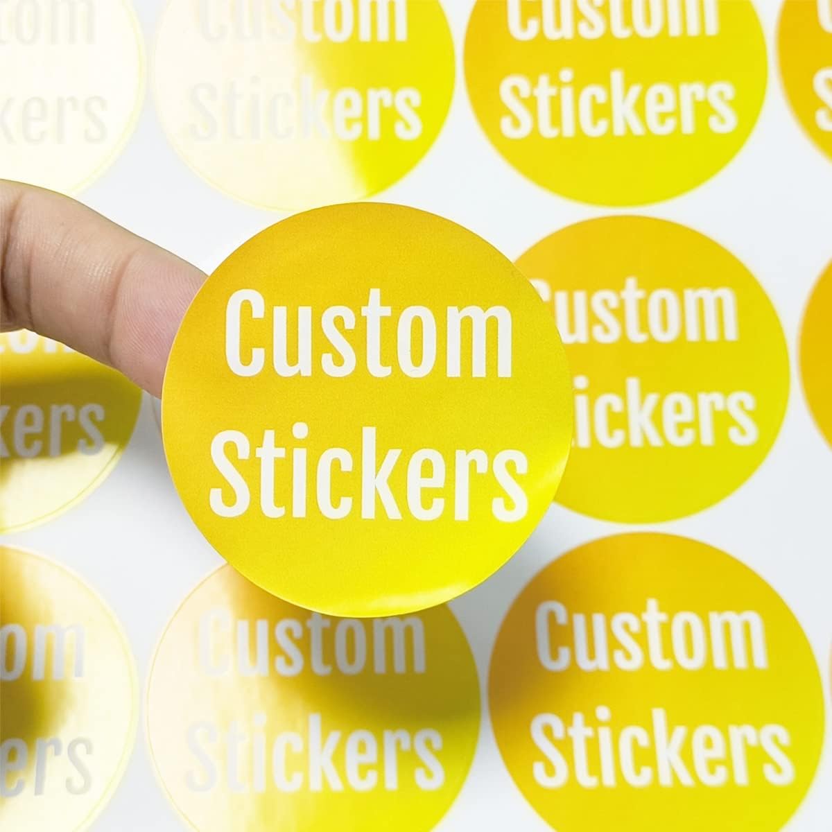 100-500 Custom Stickers Personalized Labels, Customized Stickers with Any Image Logo and Text. Custom Stickers for Business Logo Labels,etc. (Fancy Frame,5X4 Inch)