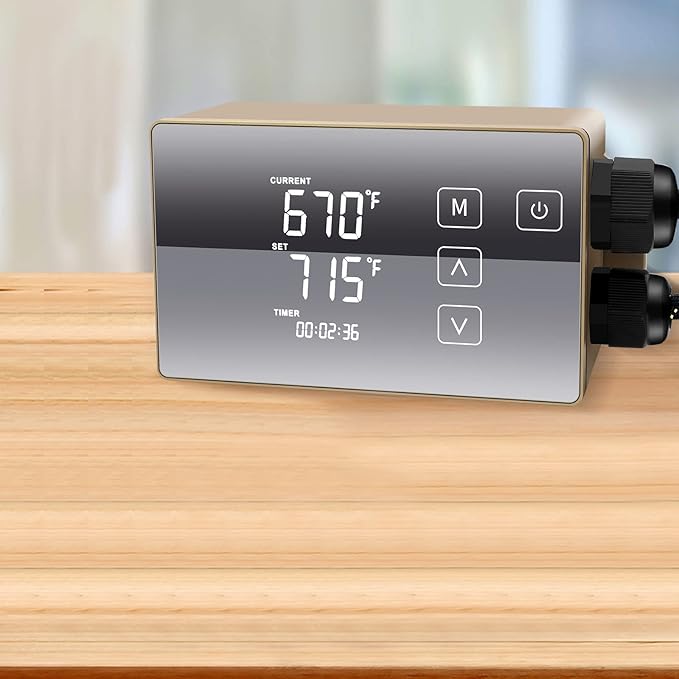 Digital LCD Temperature Controller, User-Friendly Operation, Gloden, 110V, HTHC04G-US-PID-PawvioPets