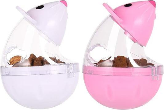 2Pcs Cat Treat Dispenser Toy, Mouse Shape Cat Interactive Toy and Food Dispenser for Pet Increases IQ Interactive & Food Dispensing-PawvioPets