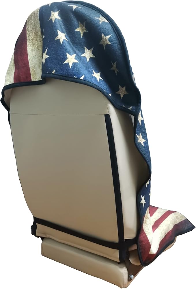 Car Seat Cover Protector Front Seats,for Gym Workout,Running,Swimming,Beach and Hiking,Waterproof Sweat Towel Bucket Seat Covers for Cars SUV Trucks (American Flag, 1Pcs)-PawvioPets