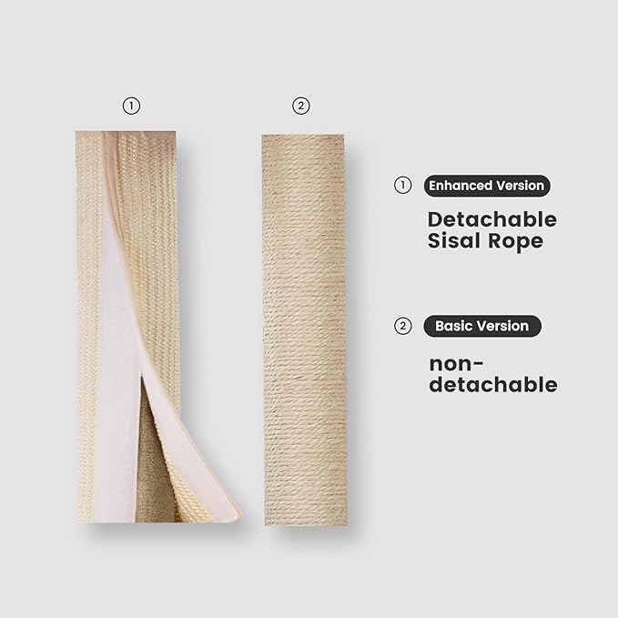 Gardner Pet 65in Heavy Duty Cat Tree Tower for Large Cats, Multi-Level Cat Furniture with Replaceable Sisal Scratching Post, Hammock | Extra-Large Platform & Condo (Upgraded Grey)-PawvioPets