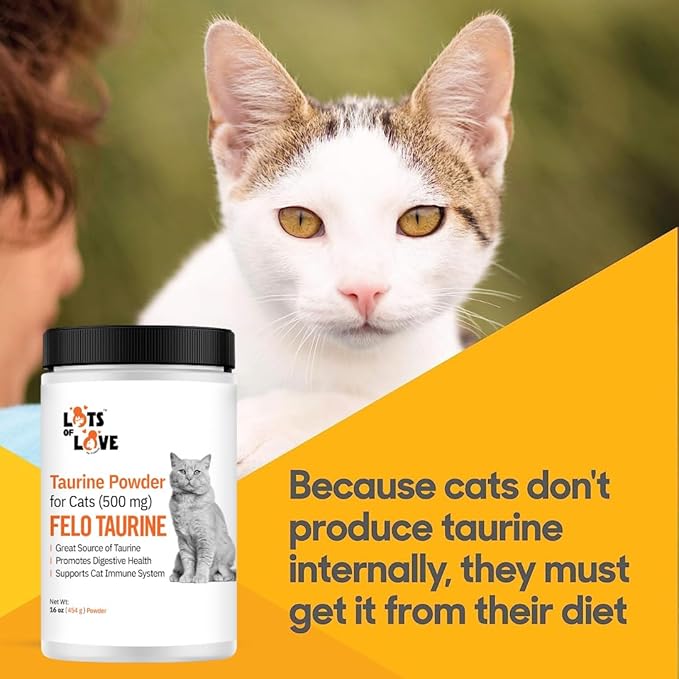 FELO Taurine - Taurine Supplement for Cats, Taurine for Cats, Taurine Powder for Cat - 16 Oz, Powder (Thomas Pet Earlier)-PawvioPets