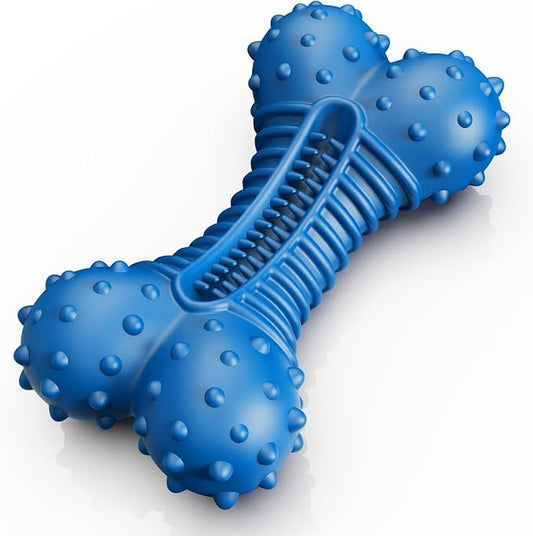 Dog Toys for Aggressive Chewers, Indestructible Chew Toys for Medium Large Dogs,Durable Rubber Dog Bones with Beef Flavor, Tough Dental Toy for Boredom Relief-PawvioPets