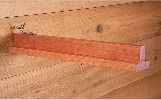 Collapsible Wooden English Saddle Rack | 18" Length | Easy to Mount | Folds Down Not Used | Fits Shorter Skirted Western Horse Saddles | Natural Pine Finish-PawvioPets