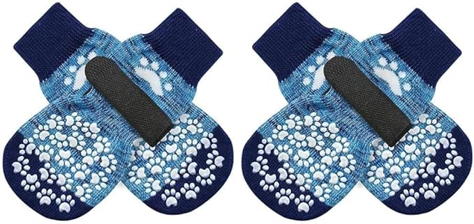 EXPAWLORER Anti Slip Dog Socks to Prevent Licking Paws, Dog Shoes for Hot Pavement, Dog Booties for Small Medium Large Senior Dogs, Traction Control Boots & Paw Protectors for Hardwood Floors-PawvioPets
