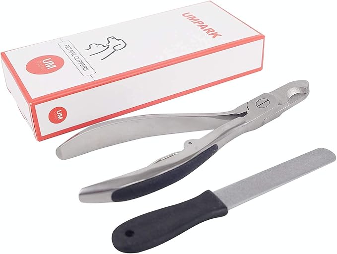 Dog Nail Clipper | Pet Cat Claw Trimmer -Sharp Angled Stainless Steel Blade for Quick Safety -Sturdy Non-Slip Handle -Nail File & Set Box -Professional Tools for Large & Small Pet-PawvioPets