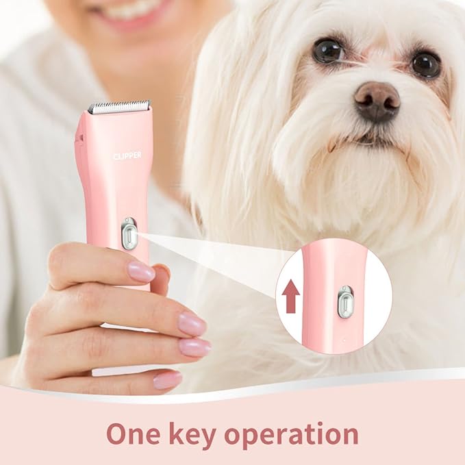 Dog Cat Home Hair Waterproof Clipper Portable Electric USB Rechargeable Pet Grooming Tools Low Noise Shaver Cordless Trimmer for Small and Large Pets-PawvioPets