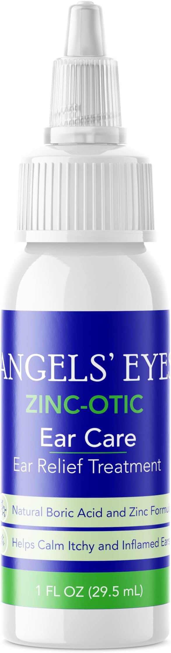 ANGELS’ EYES Zinc-Otic Ear Relief Treatment for Dogs and Cats Soothe Ear Infections Calm Itchy Inflamed Ears Natural BA and Zinc Formula 1 Ounce-PawvioPets