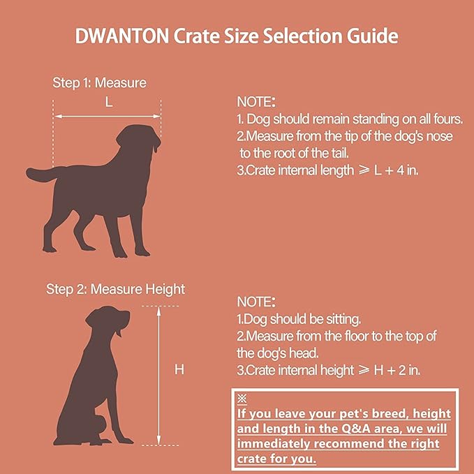 DWANTON Dog Crate Furniture with Cushion, Wooden Kennel Table with Double Doors, Indoor Dog House, Small/Medium/Large/Extra Large Size, 27.2" L, Dark Gray-PawvioPets