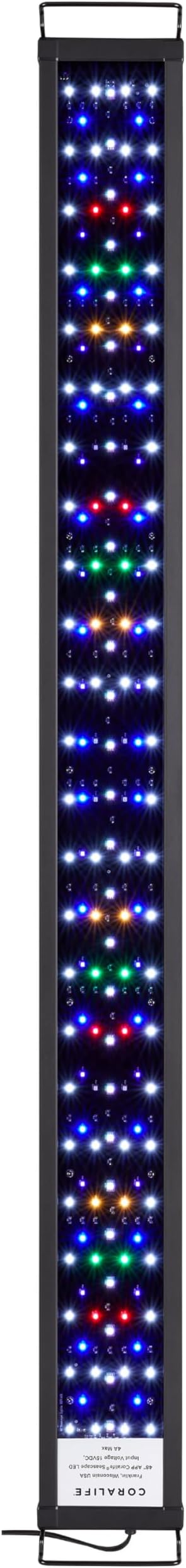 Coralife Fish Tank Aquarium Seascape WiFi/Bluetooth Smart LED Light Fixture, 48-54"-PawvioPets
