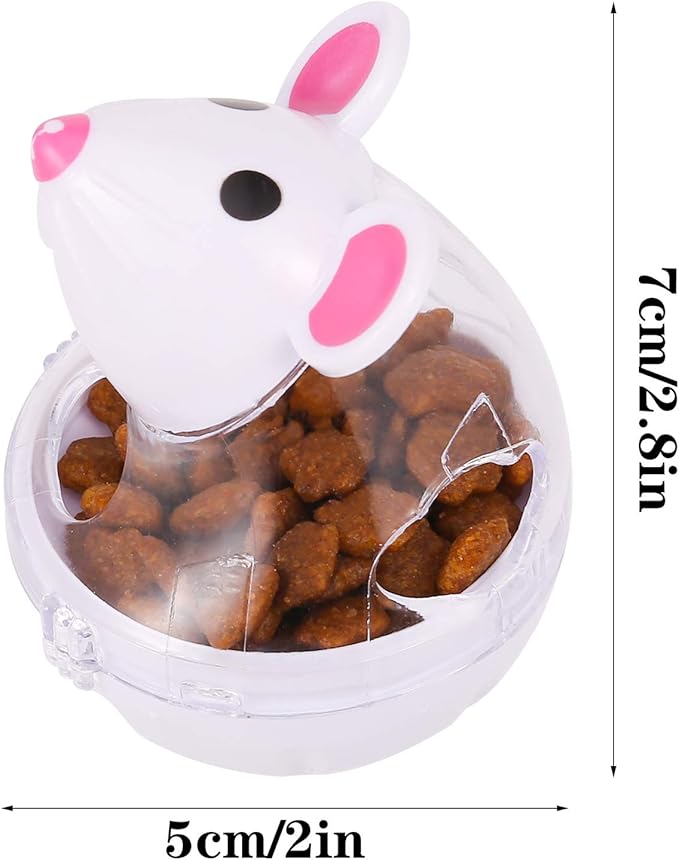 2Pcs Cat Treat Dispenser Toy, Mouse Shape Cat Interactive Toy and Food Dispenser for Pet Increases IQ Interactive & Food Dispensing-PawvioPets