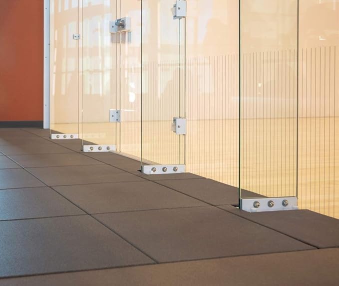 American Floor Mats - Extreme Rubber Gym Tiles - 1 Inch Thick Colorful Rubber Gym Tiles - Superior Shock and Sound Absorbing Tiles - 35% Orange/Grey/White 25 Tile Pack (Covers 100 Sq Ft)-PawvioPets