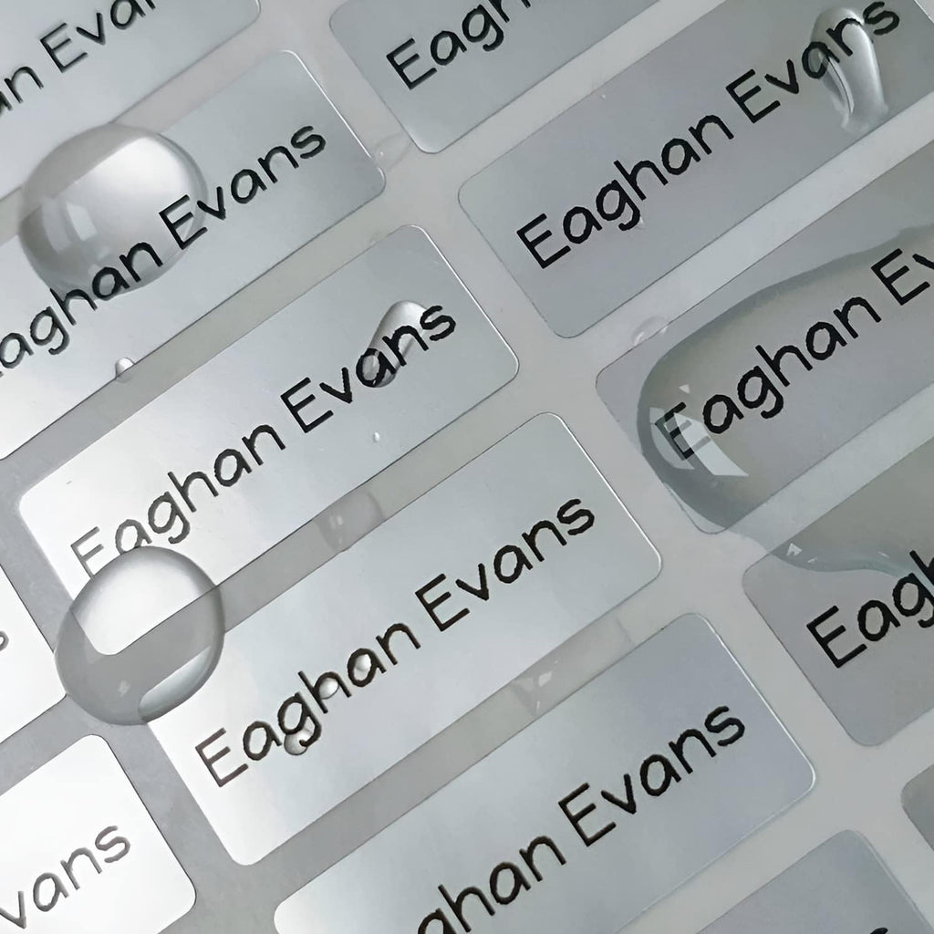 Custom Logo Stickers for Business, Personalised Logo Labels - Any Shape, Waterproof, Glossy (Silver Matte)