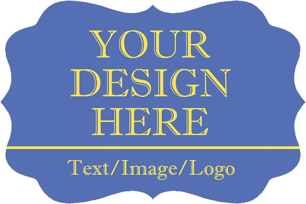 Custom Stickers 70-1000 Personalized Labels for Birthday Party Wedding, Customized Stickers for Business Logo(Fancy Frame)